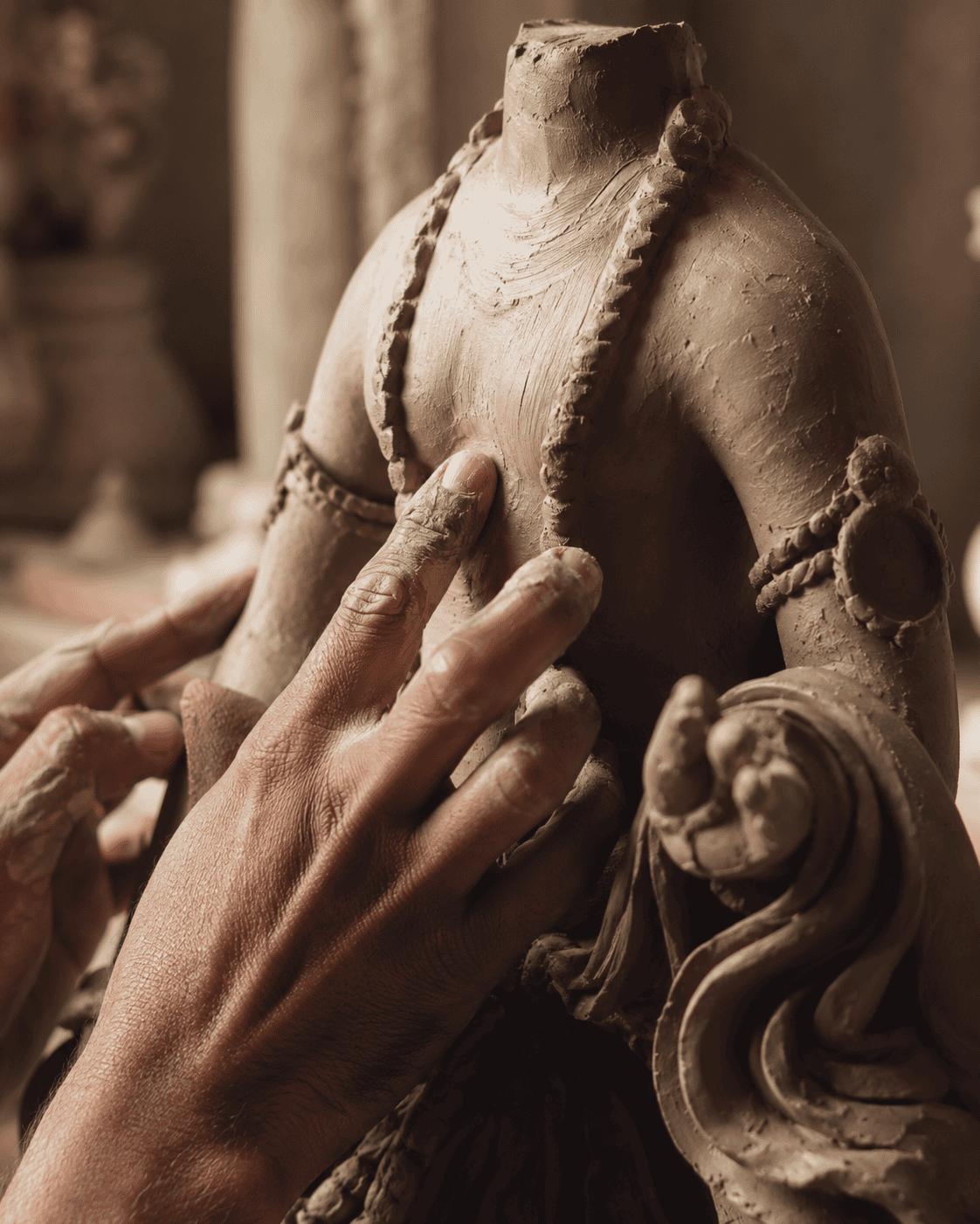 custom god idol making